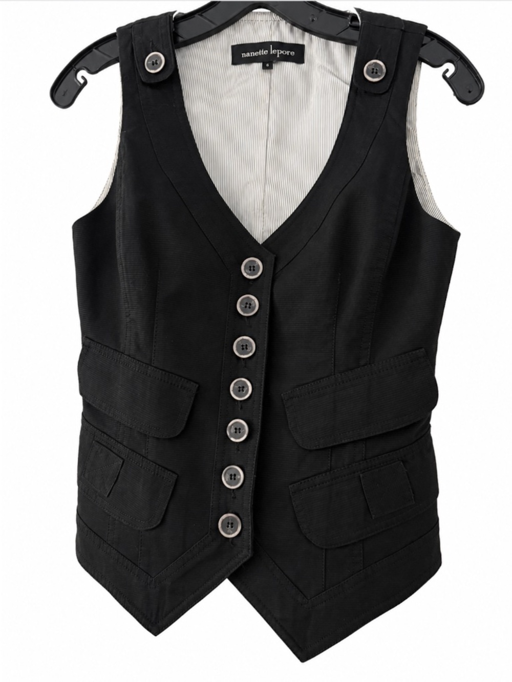 Nanette Lepore Vest in Black Size 0